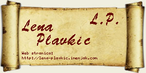 Lena Plavkić vizit kartica